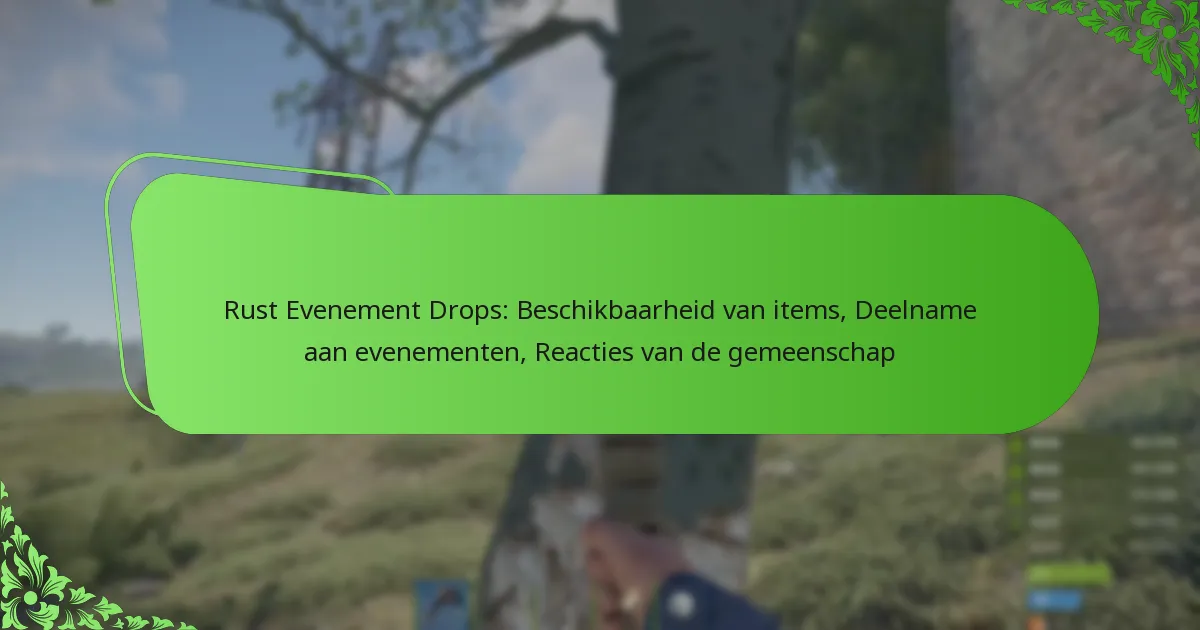 Rust Evenement Drops: Beschikbaarheid van items, Deelname aan evenementen, Reacties van de gemeenschap