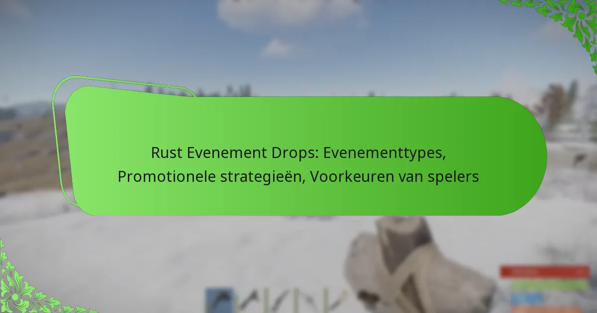 Rust Evenement Drops: Evenementtypes, Promotionele strategieën, Voorkeuren van spelers