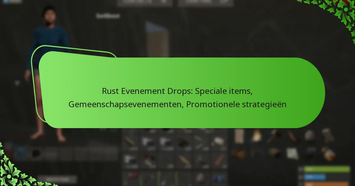 Rust Evenement Drops: Speciale items, Gemeenschapsevenementen, Promotionele strategieën