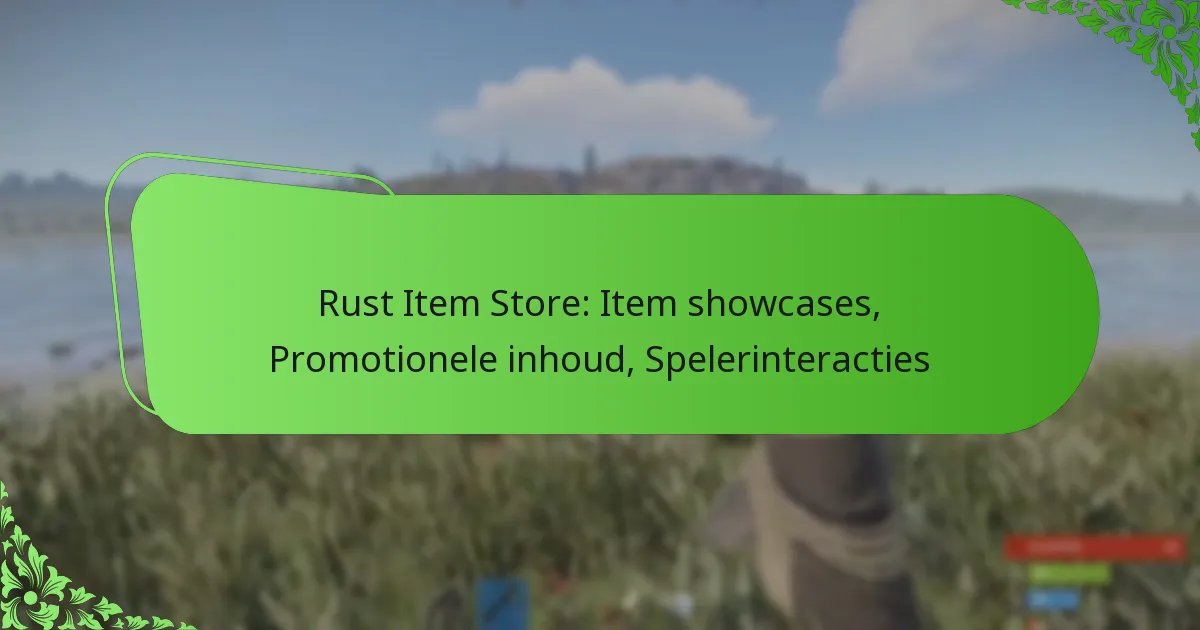 Rust Item Store: Item showcases, Promotionele inhoud, Spelerinteracties