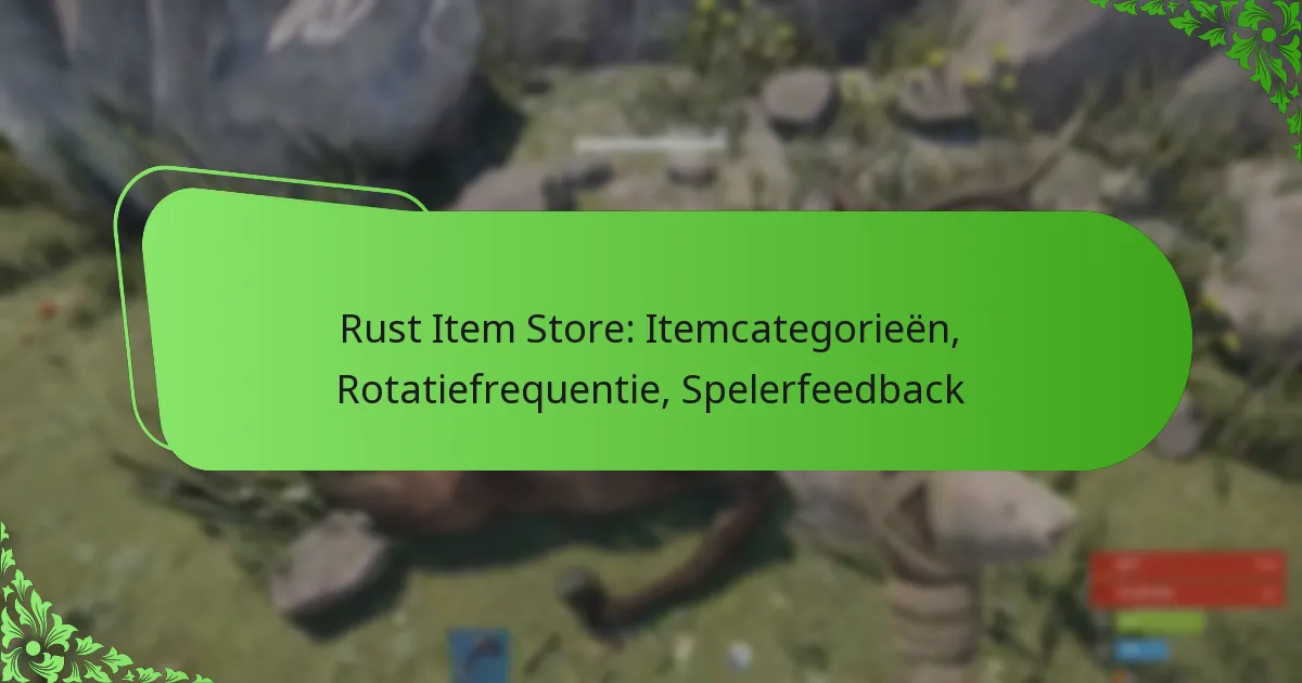 Rust Item Store: Itemcategorieën, Rotatiefrequentie, Spelerfeedback