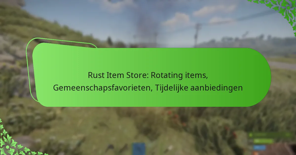 Rust Item Store: Rotating items, Gemeenschapsfavorieten, Tijdelijke aanbiedingen