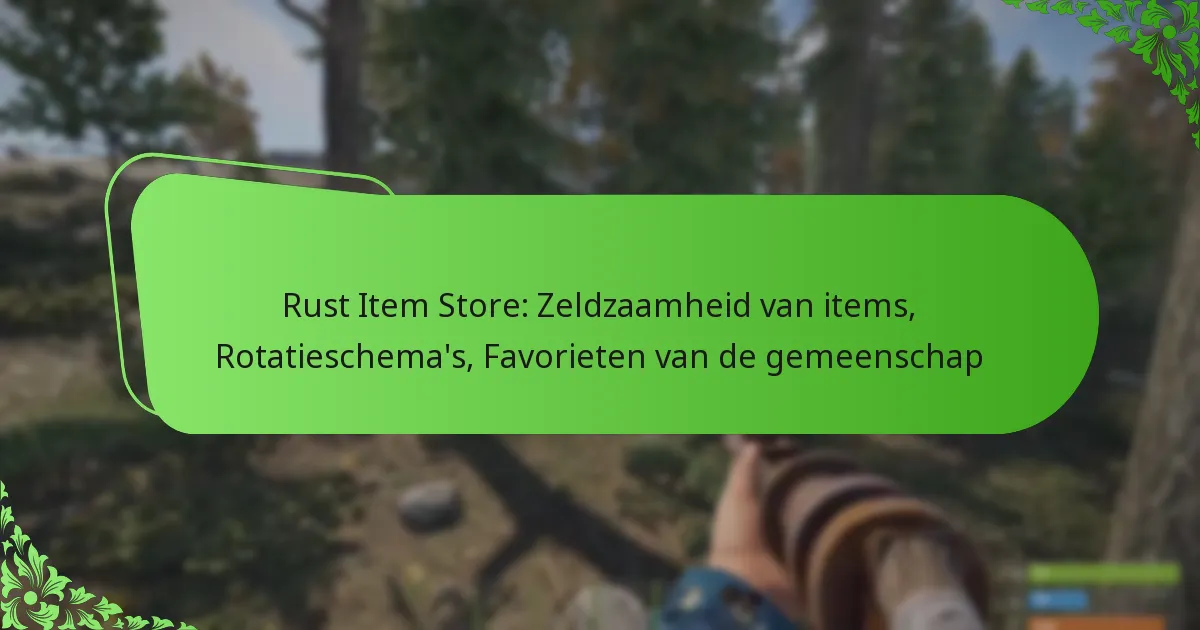 Rust Item Store: Zeldzaamheid van items, Rotatieschema’s, Favorieten van de gemeenschap