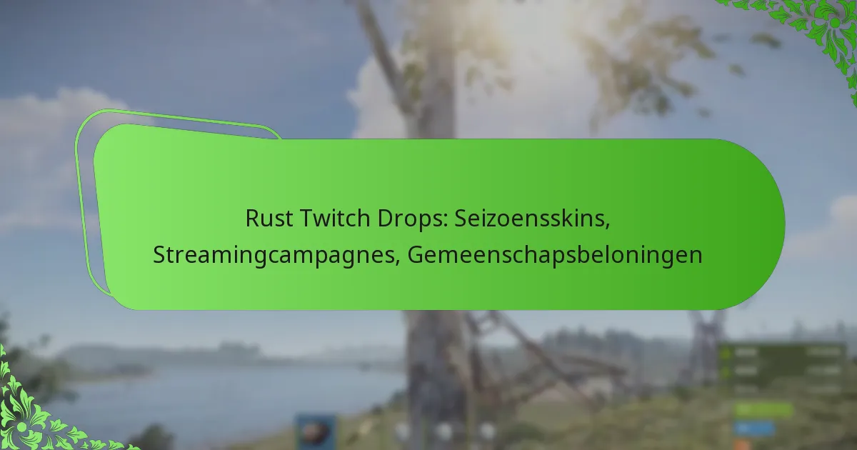 Rust Twitch Drops: Seizoensskins, Streamingcampagnes, Gemeenschapsbeloningen