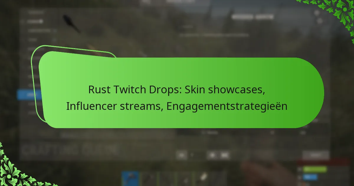 Rust Twitch Drops: Skin showcases, Influencer streams, Engagementstrategieën