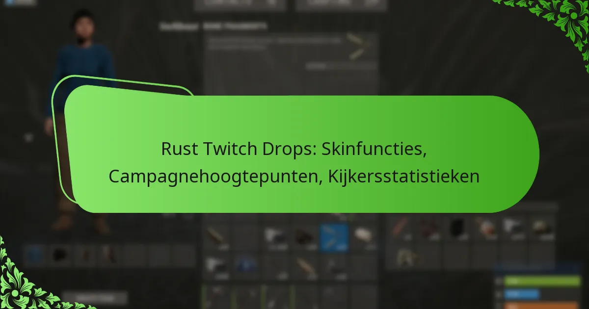Rust Twitch Drops: Skinfuncties, Campagnehoogtepunten, Kijkersstatistieken